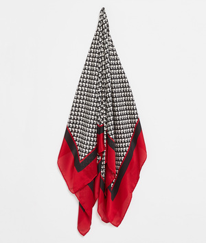 Foulard carré femme ROUGE