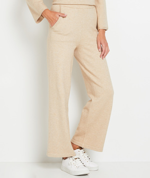 Pantalon large femme BEIGE