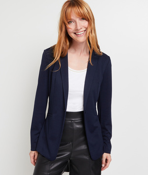 Veste en maille col tailleur femme MARINE