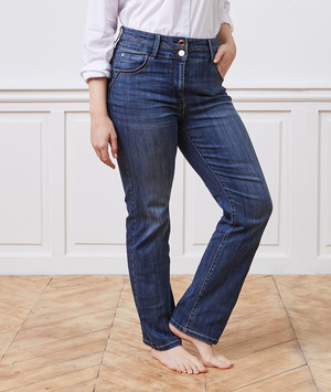Jean droit taille haute ROME femme DARK STONE