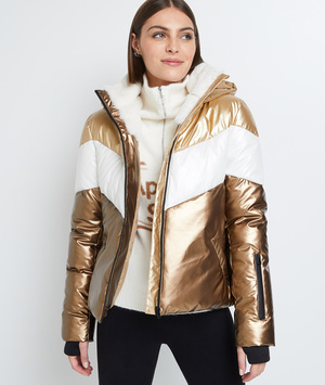 Doudoune color block femme OR