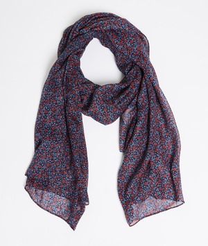 Etole imprimé mini fleurs femme MARINE
