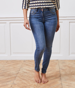 Jean slim LONDON femme STONE