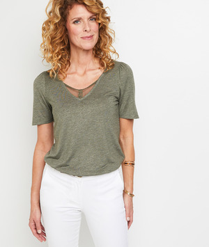 T-shirt plumetis KAKI