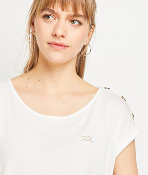 Tshirt blanc femme BLANC