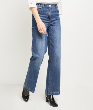Jean large taille haute WOODSTOCK femme DARK STONE