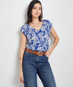 Tshirt imprimé femme MARINE