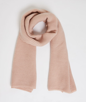Echarpe unie tricotée femme ROSE PALE