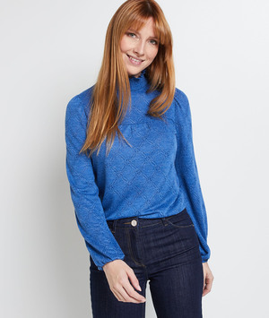 Tshirt uni femme BLEU