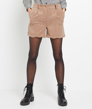 Short en velours cotelé femme CAMEL
