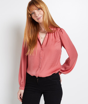 Chemise en satin femme ROSE