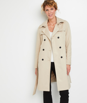 Trench long femme BEIGE