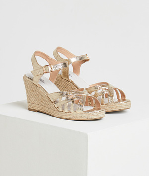 Sandales compensées femme OR
