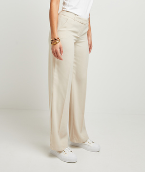Pantalon large femme BEIGE