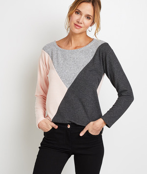 T-shirt col rond femme ROSE