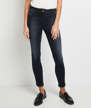 Jean Slim raccourci femme BLACK WASHED