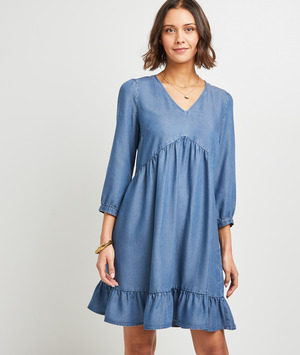 Robe volantée femme MARINE