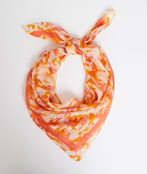 Foulard imprimé femme ORANGE