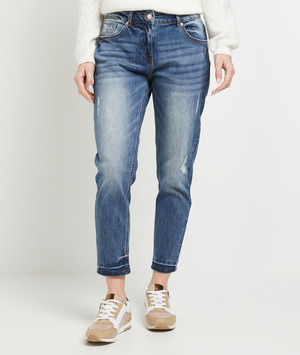 Jean boyfriend femme DARK STONE