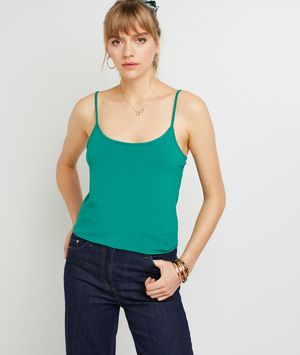 Débardeur uni femme VERT