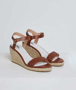 Sandales tressées femme CAMEL