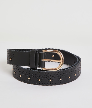 Ceinture fantaisie à cloutée femme NOIR