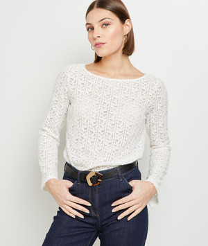T-shirt dentelle femme ECRU
