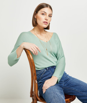Pull loose femme VERT