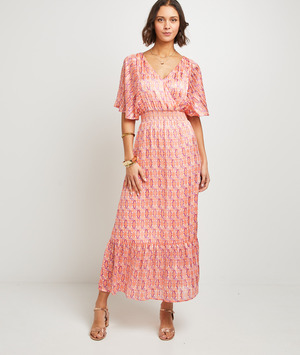 Robe longue femme ORANGE