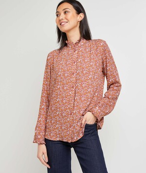 Chemise fluide fleurie femme IMPRIME