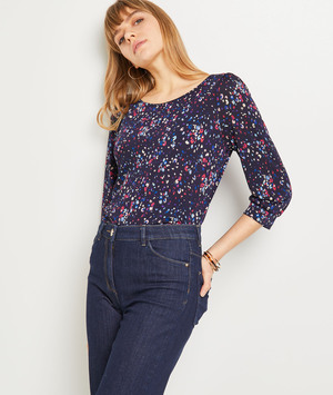 Tshirt imprimé femme MARINE