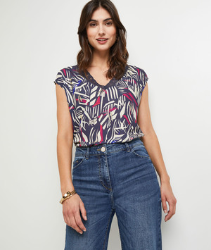 Tshirt imprimé femme MARINE