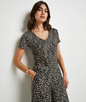 Combinaison imprimée femme NOIR