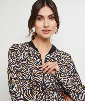 Veste imprimée femme NOIR