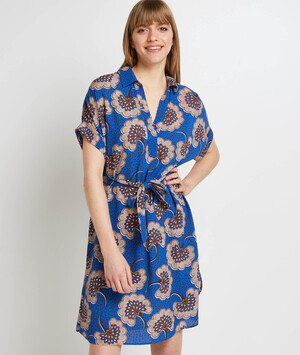 Robe imprimée femme BLEU