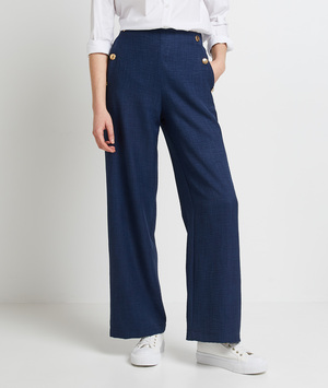 Pantalon large femme MARINE