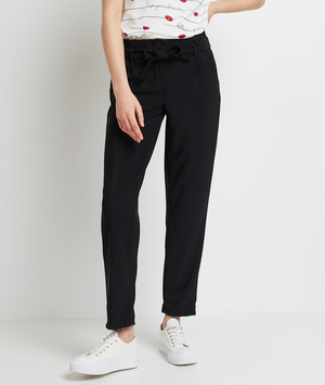 Pantalon paperbag femme NOIR