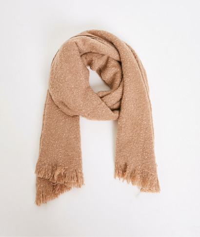 Echarpe beige à franges femme BEIGE