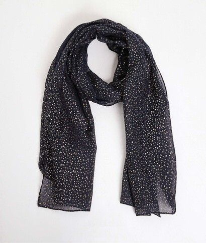 Foulard imprimé coeurs femme MARINE
