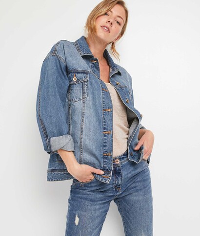 Veste en jean oversize femme STONE