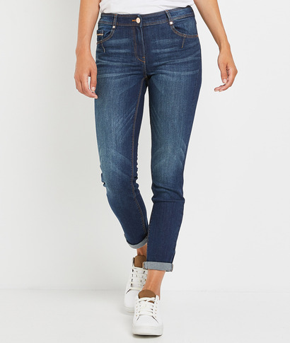 Jean TOKYO slim raccourci femme RINSE