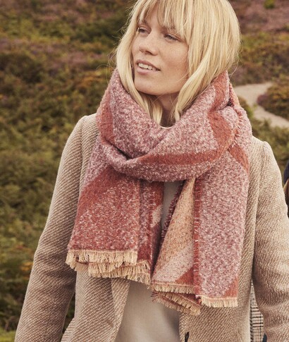 Echarpe losanges femme ROUGE