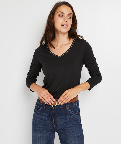 Tshirt manches longues femme NOIR