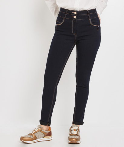 Jean raccourci taille haute HANOI femme BLUE BLACK