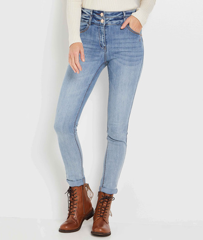 Jean raccourci taille haute HANOI femme LIGHT STONE