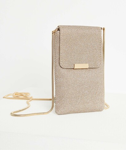 Pochette téléphone dorée femme OR