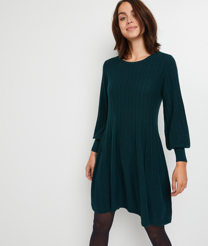 Robe pull femme VERT