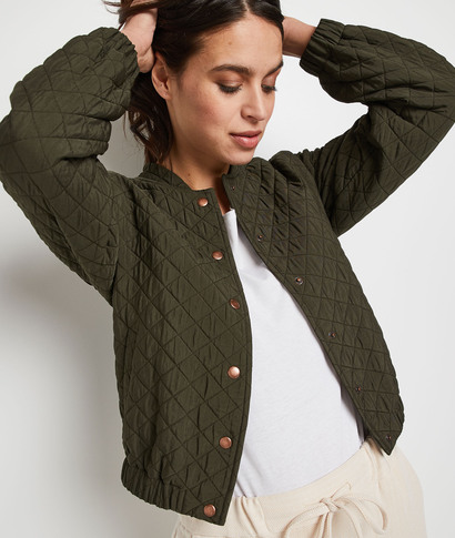 Bombers matelassé femme KAKI
