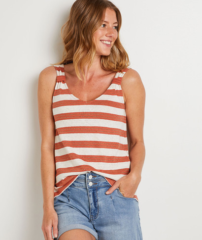 Débardeur rayé femme TERRACOTTA