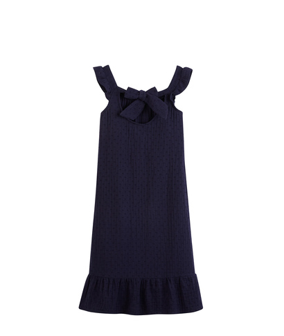 Robe à bretelles unie enfant MARINE